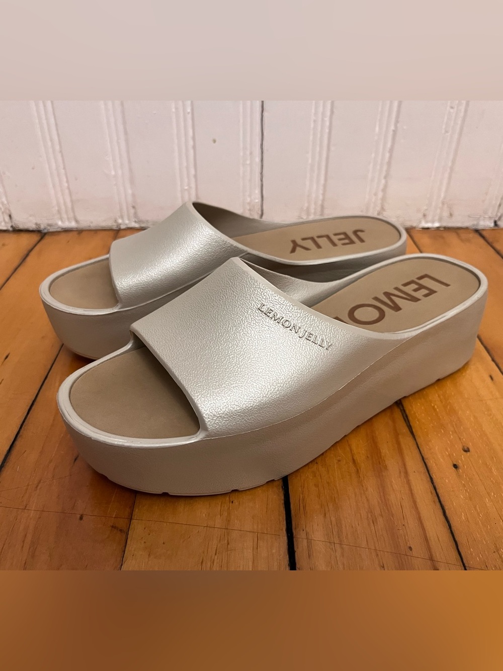 Lemon Jelly Platform Sandals, Size 41 (US10)